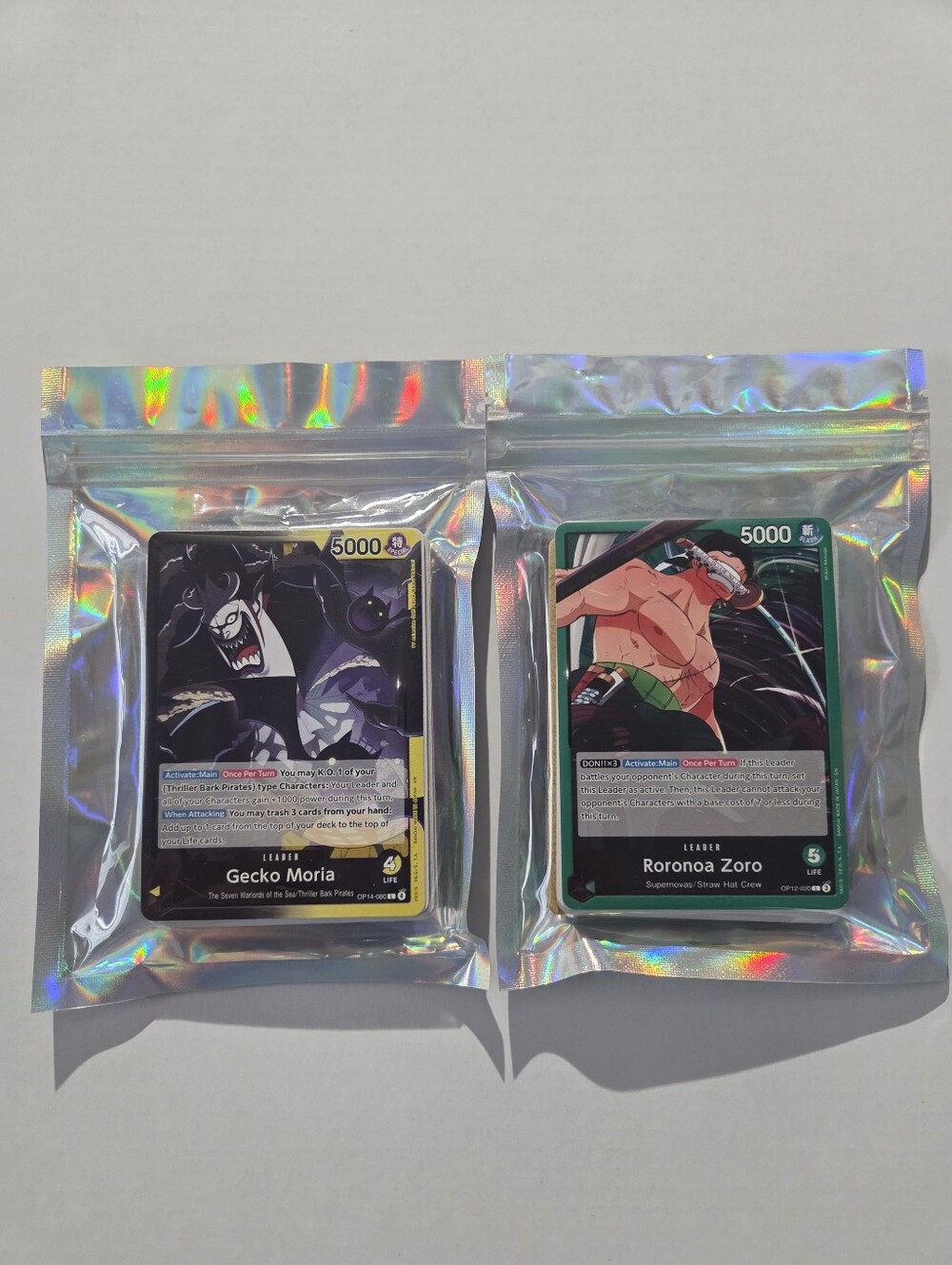 One Piece Card Game Lot - 2 Packs Of Approximately 30 Cards